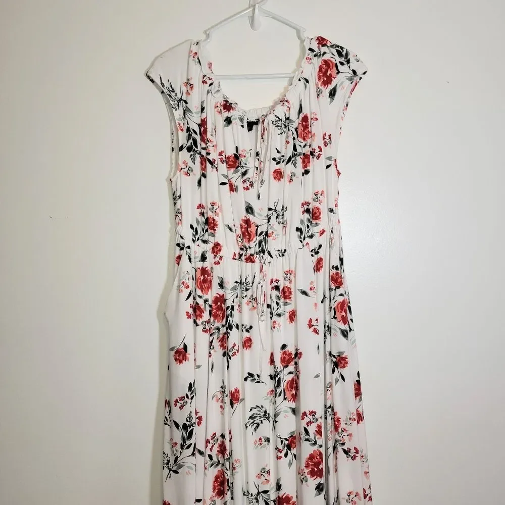 Torrid Midi Challis Floral Dress 0 0X - Picture 2 of 13